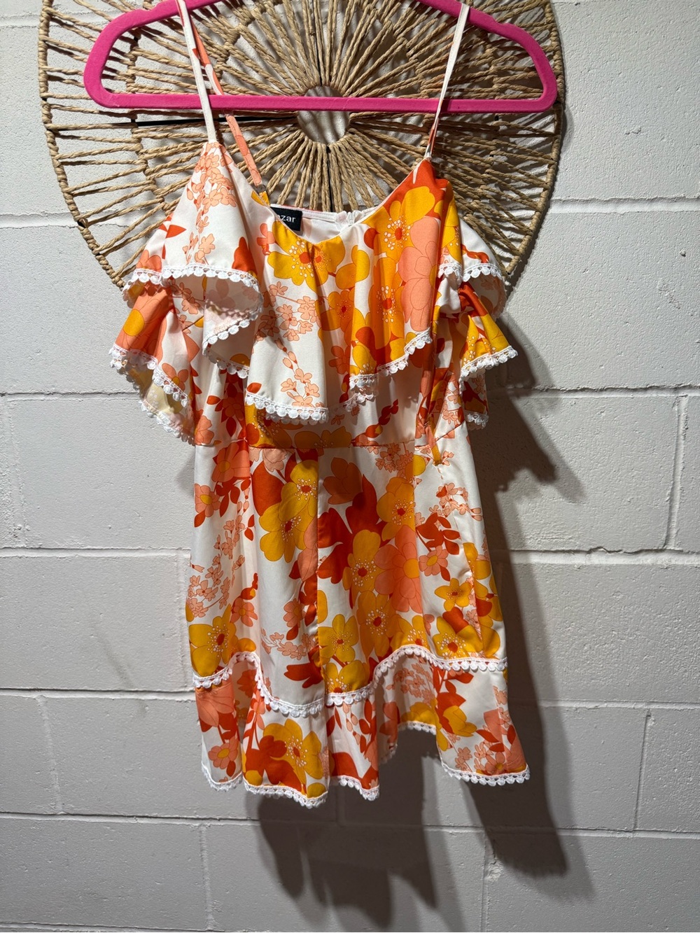 Floral Orange & Yellow Romper
